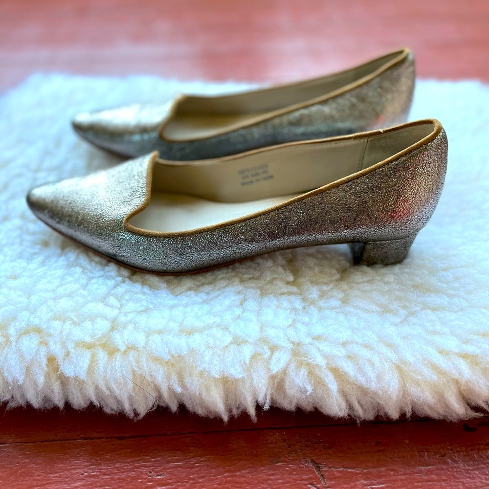 BODEN Silver leather shoes EU40